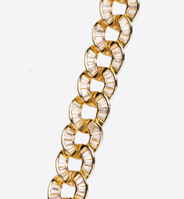 Load image into Gallery viewer, Bermuda 18Kt Gold-Plated Baguette Cuban Link Bracelet
