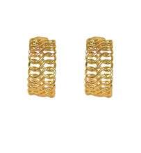 Load image into Gallery viewer, Cage 18Kt Gold-Plated Hoop Earrings
