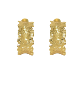 Ruffles 18Kt Gold-Plated Hoop Earrings