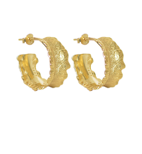 Load image into Gallery viewer, Ruffles 18Kt Gold-Plated Hoop Earrings
