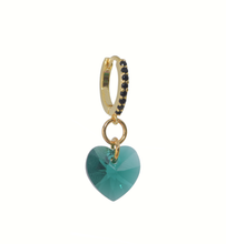 Load image into Gallery viewer, Grimhilde Swarovski Heart Crystal Gold-Plated Huggie Earring
