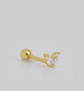 Wings 18Kt Gold-Plated Screw-back Stud