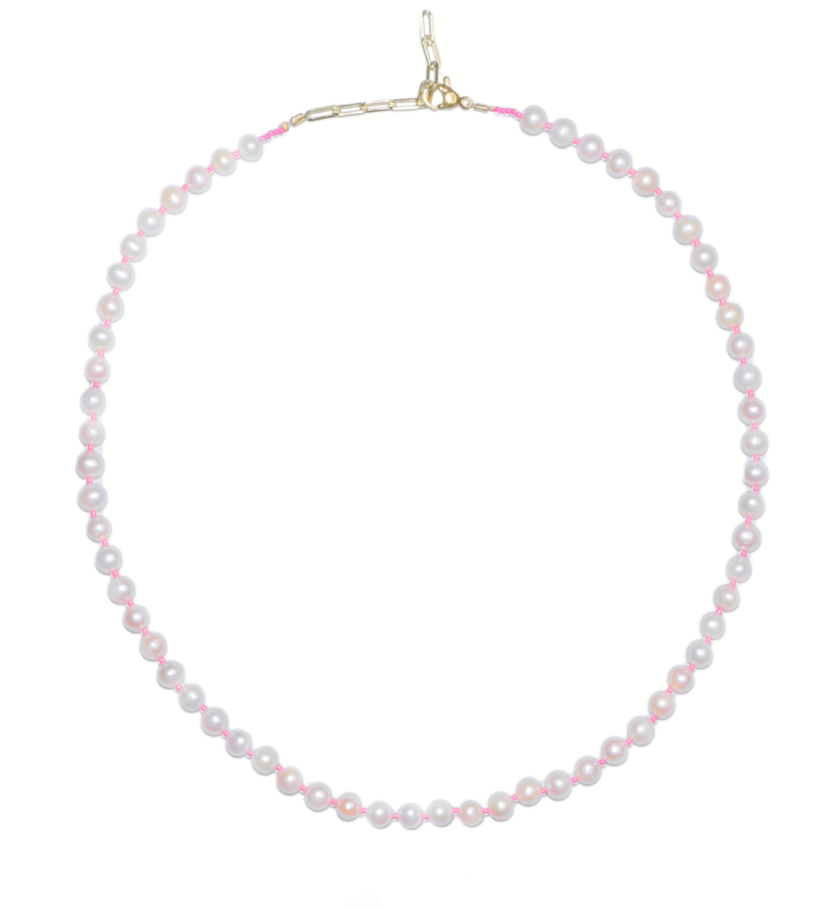 Empyrean Glass Spacer Freshwater Pearl Necklace