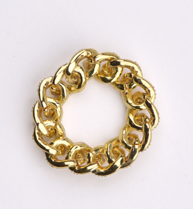 Cohibi 18Kt Gold-Plated Chain Ring