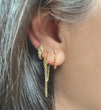 Load image into Gallery viewer, Slither Serpent 14Kt Gold-Plated Huggie Earring
