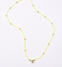 Load image into Gallery viewer, Summer Letter Fluoro Pearl Bead Necklace
