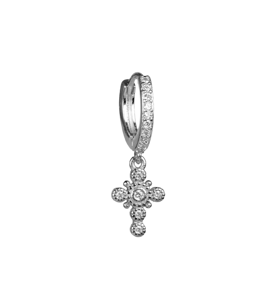 Pope Cross 18Kt Gold-Plated Or Sterling Silver Earring