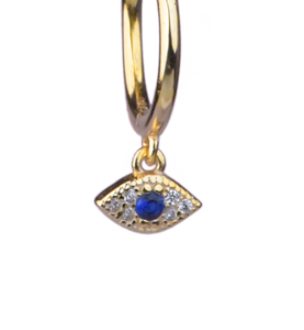 Good 14Kt Gold-Plated Or Silver Evil Eye Earring