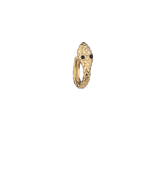 Slither Serpent 14Kt Gold-Plated Huggie Earring