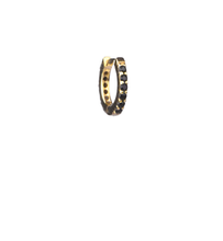 Load image into Gallery viewer, Ripley Black Zirconia 18Kt Gold-Plated Mini Huggie

