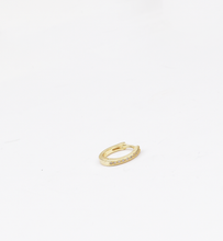 Load image into Gallery viewer, Shera Zirconia 18Kt Gold-Plated Huggie Hoop Earring
