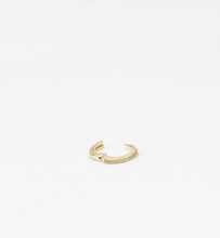 Load image into Gallery viewer, Shera Zirconia 18Kt Gold-Plated Huggie Hoop Earring
