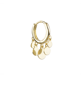 Discus 18Kt Gold-Plated Or Silver Huggie Earring
