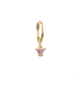 Pinky Gem 18Kt Gold Plated Or Silver Huggie Earring