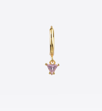 Load image into Gallery viewer, Pinky Gem 18Kt Gold Plated Or Silver Huggie Earring
