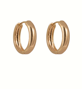 Praise Gold-Plated Hoop Earrings