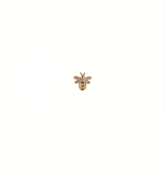 Maya Bee Gold-Plated Stud Earring With Screw Backing