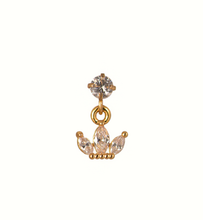 Load image into Gallery viewer, Lotus Gold-Plated Stud Earring With Screw Backing
