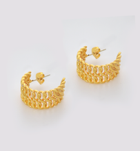 Load image into Gallery viewer, Cage 18Kt Gold-Plated Hoop Earrings
