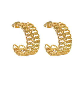 Cage 18Kt Gold-Plated Hoop Earrings