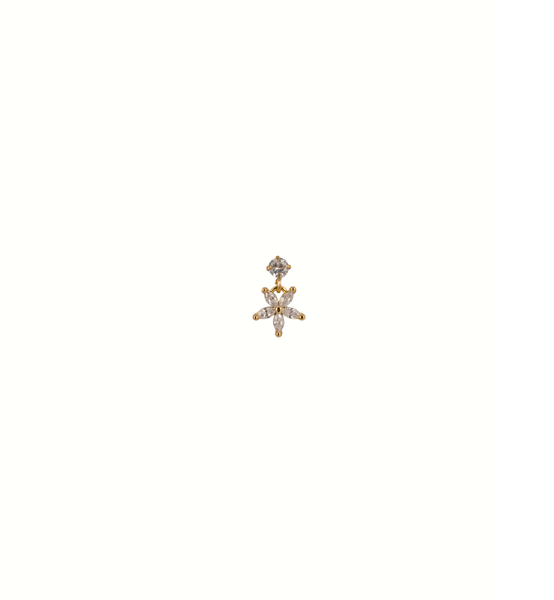 Posie Gold-Plated Stud Earring With Screw Backing