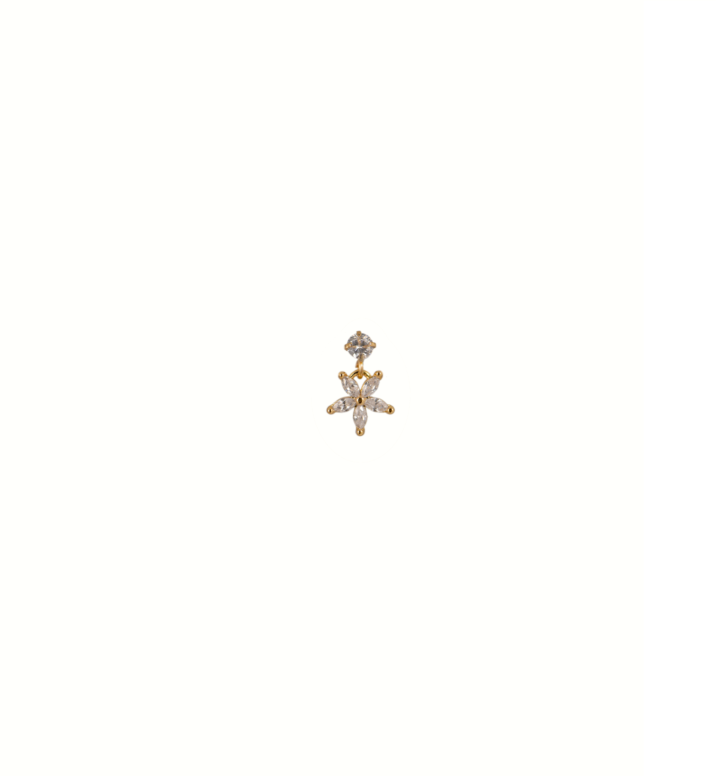 Posie Gold-Plated Stud Earring With Screw Backing