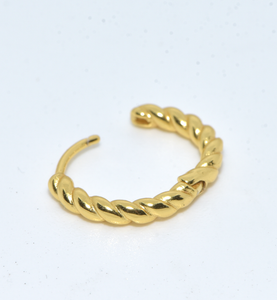 Twisted Sleeper 18Kt Gold-Plated Hoop Earrings