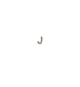 Alphabet St. Zirconia Gold-Plated Stud Earring With Screw Backing