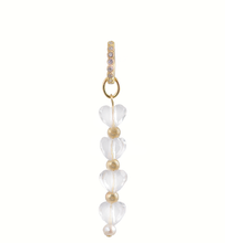 Load image into Gallery viewer, Romeus Swarovski Crystal Heart Beads &amp; Zirconia Hoop Earring
