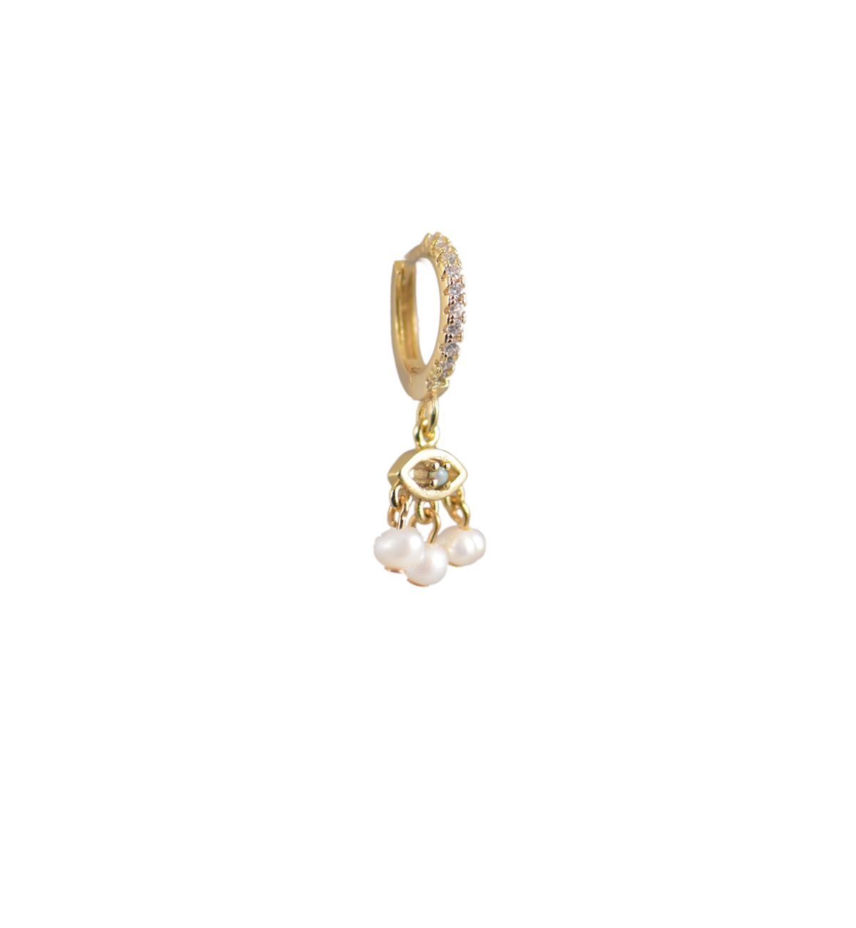 Marshmallow 18Kt Gold-Plated Hoop Earring