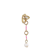 Load image into Gallery viewer, Bellie Eye Pearl Chain Earring
