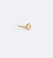 Load image into Gallery viewer, Pod Flower 18Kt Gold-Plated Enamel Stud
