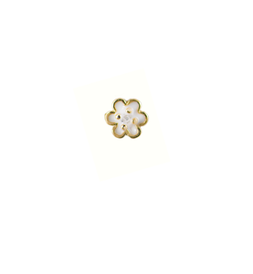 Pod Flower 18Kt Gold-Plated Enamel Stud