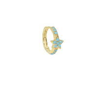 Load image into Gallery viewer, Sol Star 18Kt Gold-Plated Huggie Hoop Earring
