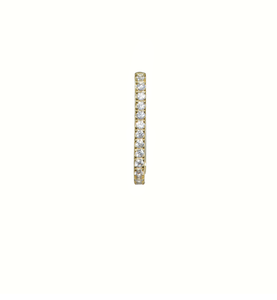 Penny Crystal 18Kt Gold-Plated Rectangle Hoop Earring