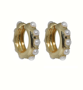 Urto White Gold-Plated Hoop Earrings