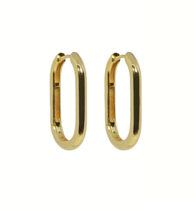 Dean 18Kt Gold-Plated Rectangle Hoops