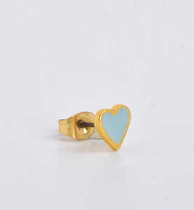 Paros Heart Gold-Plated Stud