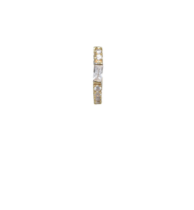 Mina Baguette Zirconia 18Kt Gold-Plated Mini Hoop