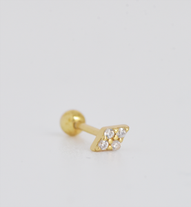 Roxie 18Kt Gold-Plated Screw-back Stud