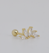 Load image into Gallery viewer, Foliage 18Kt Gold-Plated Screw-back Stud
