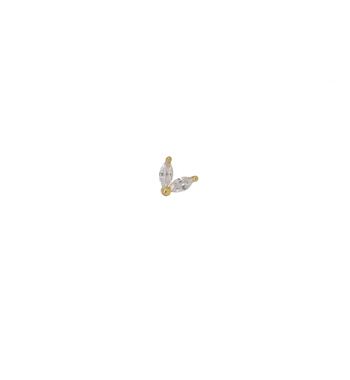 Wings 18Kt Gold-Plated Screw-back Stud
