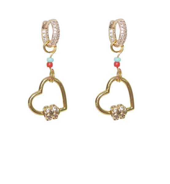 Centro Heart 18Kt Gold-Plated Hoop