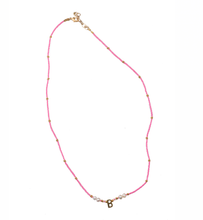 Load image into Gallery viewer, Pepper Letter Fluoro Pearl Bead Necklace
