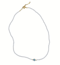 Load image into Gallery viewer, Evil Eye 003 Turkish Charm Freshwater Pearl Necklace
