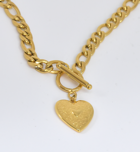 Carlo Gold-Plated Heart Chain